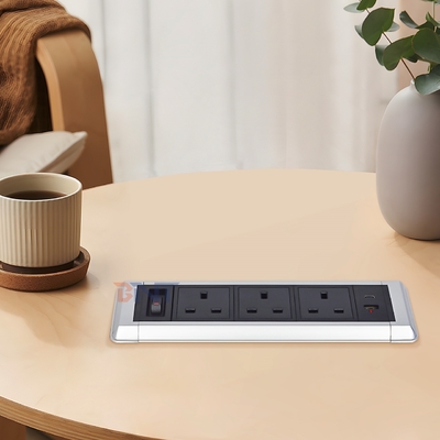 Desktop Multifunctional Power Sockets with 3AC Electric Embedded socket USB A+USB C Charging Sockets