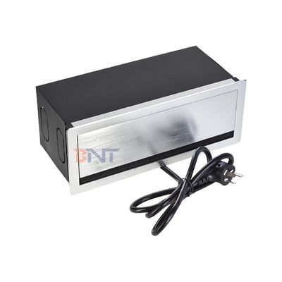 Factory Price Desktop Table brush Flip Cover power socket with 2*Universal power supply, 2*USB A, 1*Network, 1*HDMI