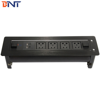 Tabletop Flip Up Conference Table Outlet Box With Double USB Charger