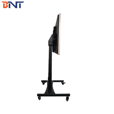 Horizontal Design Rolling TV Mount , Electric Lifting Floor Stand TV Mobile Cart