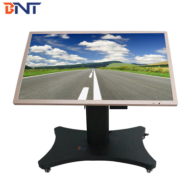 Professional Electric Lifting Mobile TV Stand With 90 Degree Overturn Angle