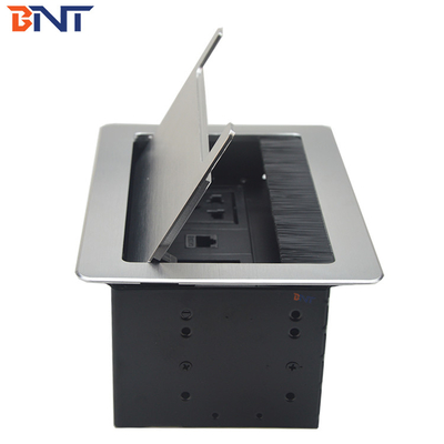 Company Table Top Power Outlets Aluminum Alloy Material With VGA Interface