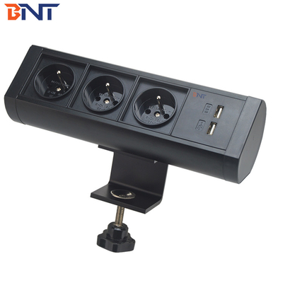 Modular Design Desktop Power Outlet Wear Resistant Aluminum Alloy Made