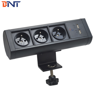 Modular Design Desktop Power Outlet Wear Resistant Aluminum Alloy Made