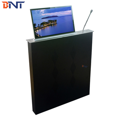 Ultra Thin Motorized Monitor Lift With Conference System Microphone