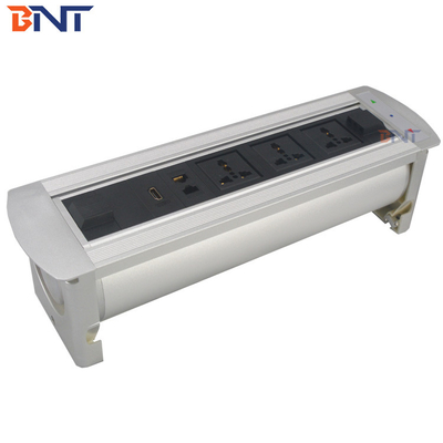 Silver Color Conference Table Outlet , Flip Up Conference Table Electrical Box