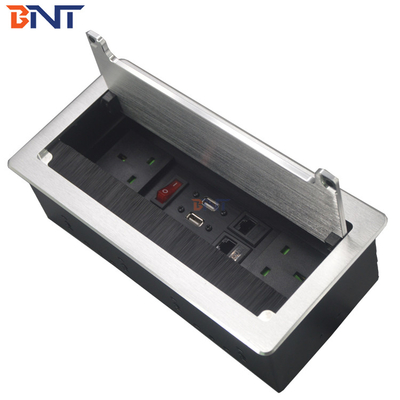 Tabletop Flip Up Power Outlet With Double UK Power Plugs Customization Available
