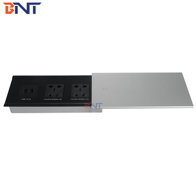 Smart Desktop USB And Power Outlet Manual Sliding Design For High - Tier Office Table