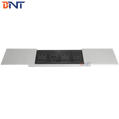 Smart Desktop USB And Power Outlet Manual Sliding Design For High - Tier Office Table