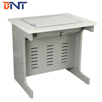 Cold Rolled Steel Flip Top Computer Desk , Manual Rotating Single Computer Table