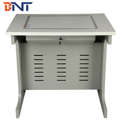 Cold Rolled Steel Flip Top Computer Desk , Manual Rotating Single Computer Table