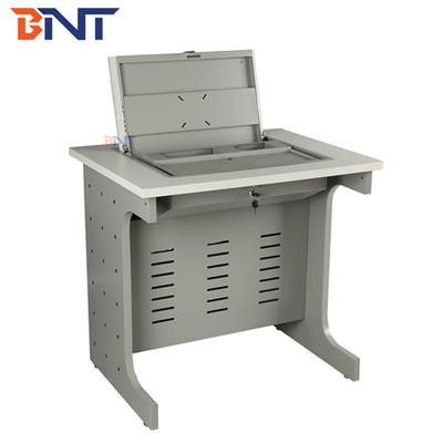 Cold Rolled Steel Flip Top Computer Desk , Manual Rotating Single Computer Table