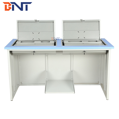 Customizable Flip Top Computer Desk For Multimedia Classroom / Conference Room