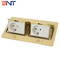 Copper alloy material double network interface double pop up floor socket