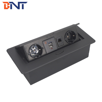 Tabletop Pop Up Hidden Electrical Sockets With EU Standard Power Plug