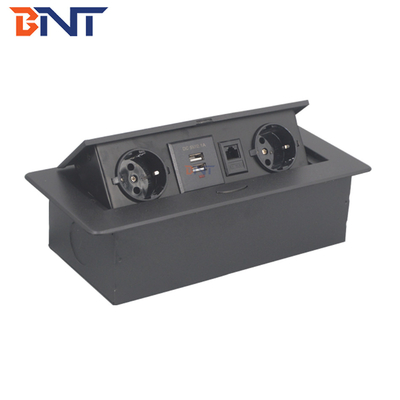 Tabletop Pop Up Hidden Electrical Sockets With EU Standard Power Plug