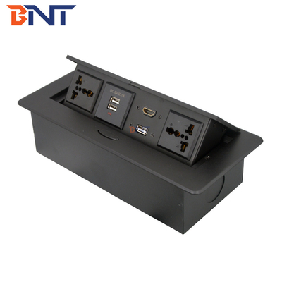 Tabletop Pop Up Media Socket With USB Charger