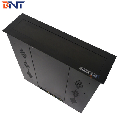 Pop Up Type Computer Monitor Lift With Brushed Aluminum Alloy Panel