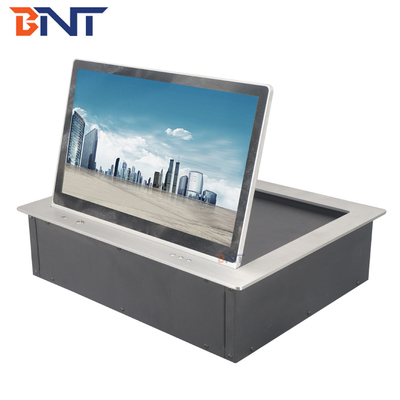 Conference Solution Desk Motorized Computer Monitor Lift Flip Up With Touch Screen