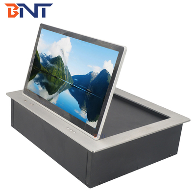 Conference Solution Desk Motorized Computer Monitor Lift Flip Up With Touch Screen