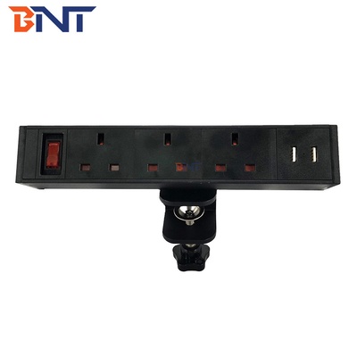 Aluminum Alloy Conference Room Movable Desktop Power Outlet