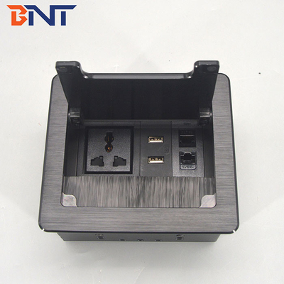 Meeting Room Soft Closing Brush Flip Up Power Outlet