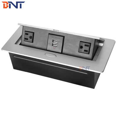 ODM Aluminum Alloy Desktop Pop Up Power Outlet For Hotel Rooms