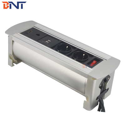 Customize Power Data Switch Desktop flip up Socket electrical Retractable Office with HD-MI and network