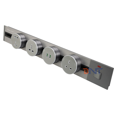 Embedded Wall Mounted Electrical Power Outlet Track System 13A