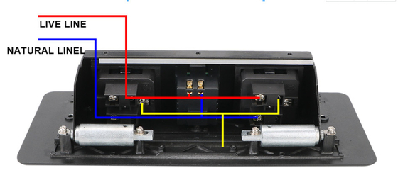 Slow Pop Up Type Recessed Desktop Pop Up Socket With USB Power Charger
