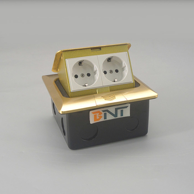 Brass Copper Electric Switch Ground Socket With Double German EU Power