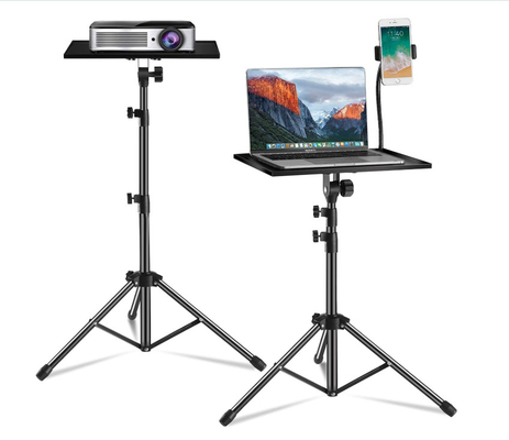 Steel 1530mm Height Computer Tripod Stand With Tray