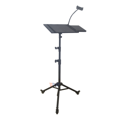 Steel 1530mm Height Computer Tripod Stand With Tray