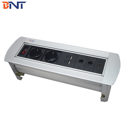 Desktop multi-function hidden security office table power outlet socket