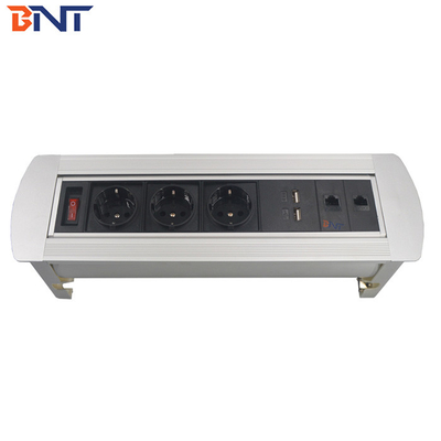 Customized modules desk power connector aluminum alloy panel hidden desktop socket