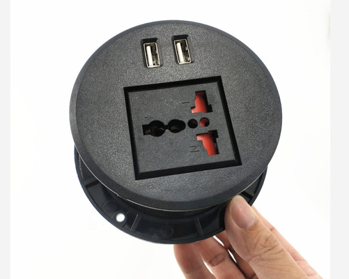 Round Power Socket USB Socket Is Built In The Desk Sofa Office Furniture /80mm Round Power USB Socket