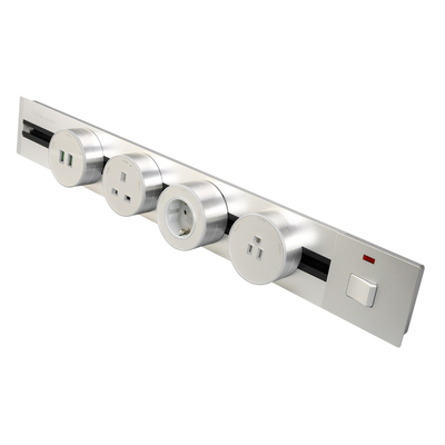 Removable Power Socket, Concealed Mounting Track And Power Adapter For Commercial