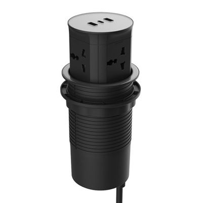 Office/Commercial Desktop Pop Up Socket Power Outles On All Four Sides With US, EU,UK, CN,IT,FR...Power