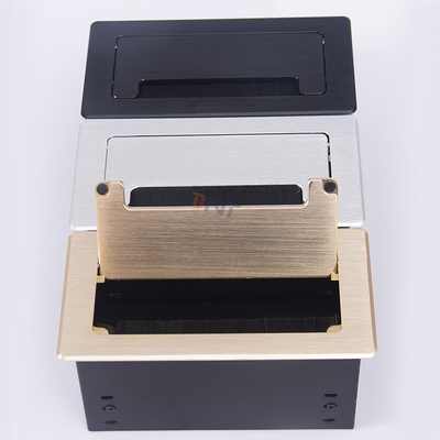 Office Aluminum Alloy Electric Table Socket Outlet Box Cable Management