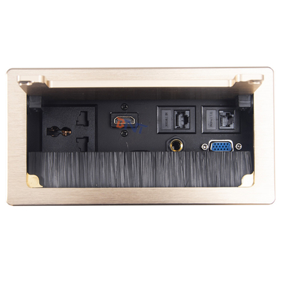 Wholesale Product Aluminum Alloy Plate Power Supply For Conference System Desktop Brush Socket