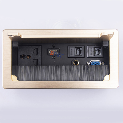 Wholesale Product Aluminum Alloy Plate Power Supply For Conference System Desktop Brush Socket