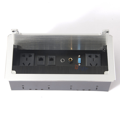 Conference Table Power Outlets Aluminum Alloy Plate Office Hidden Desktop Power Socket Box