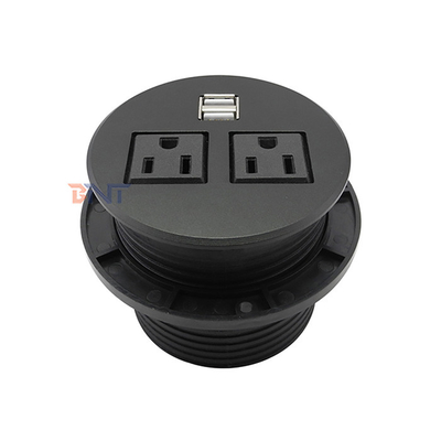 Round desktop power dual usb sofa socket charger for furniture with US power outlet