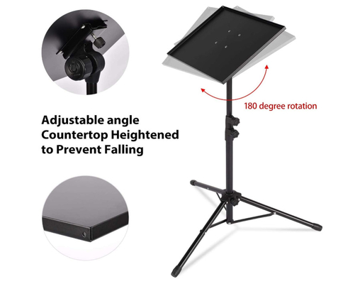 150cm Retractable Laptop / Projector Floor Tripod Stand With Phone Holder