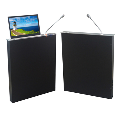 Double Panel Motorized Monitor Lift 15.6/17.3/21.5 Inch Motorized LCD Monitor Lift With Name Display