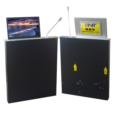 Double Panel Motorized Monitor Lift 15.6/17.3/21.5 Inch Motorized LCD Monitor Lift With Name Display