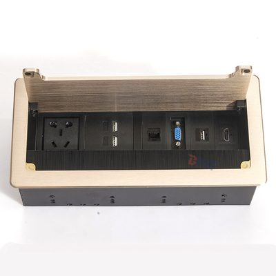 High Quality Hidden In Desek brush table socket box for computer table