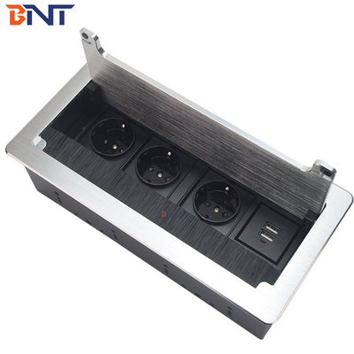 Hot Sale Hidden In Desk Table Mounted Socket Box Cable Access Management Brush Table Socket Box