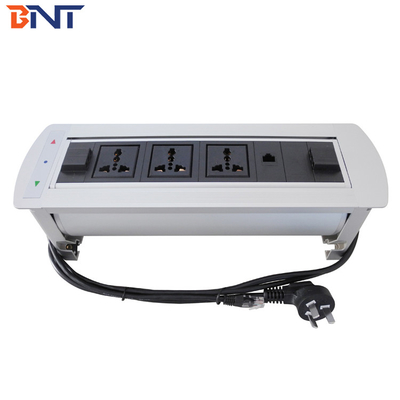 Multimedia Conference Room Desktop Flip Up Socket For Multiple Power Plugs