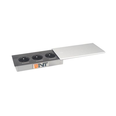 Multimedia Conference Table Recessed Desktop Sliding Cover Mounted Power Socket Outlet